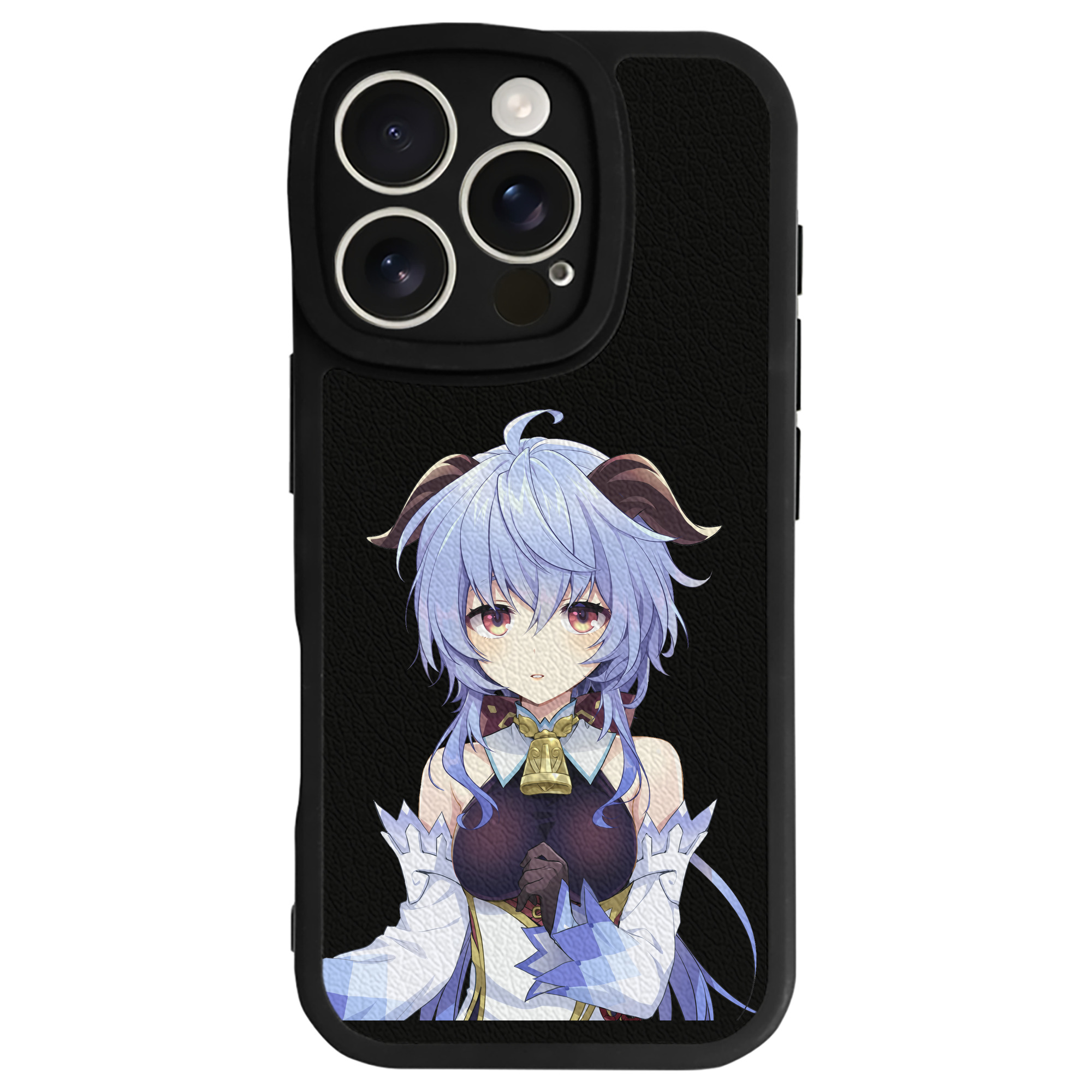 げんし神 甘雨 かんう genshin Ganyu 【iPhone 16シリーズ対応】シリコンスマホケース（レザー調） 材質：シリコン